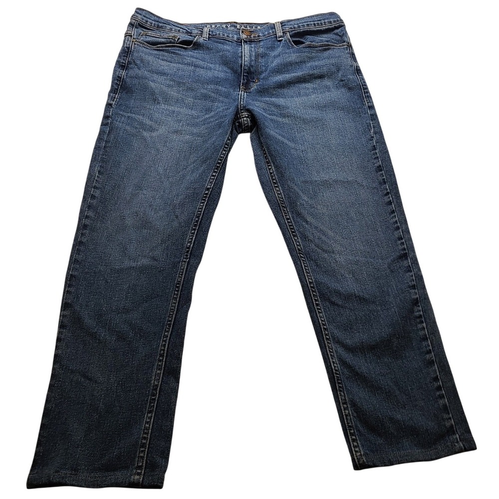 Perry Ellis Men's Medium Wash Straight Leg Denim Jeans Blue Straight Leg NWOT